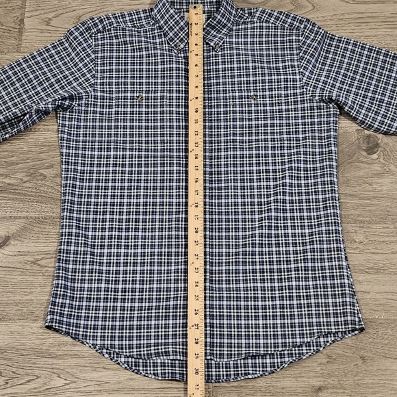 GENTEAL Performance Button-Up Plaid Shirt - Blue & Grey - Size Medium - Picture 8 of 8
